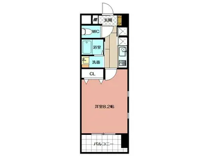 レジデンシャルHHA DAIMON(1K/9階)の間取り写真