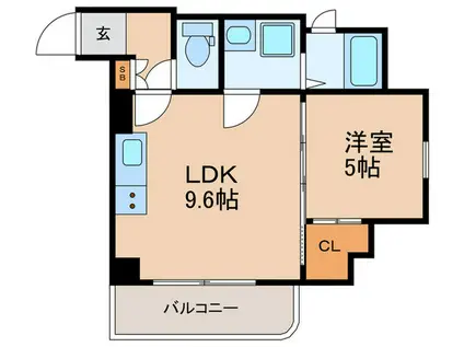 ALZA西天満(1LDK/7階)の間取り写真
