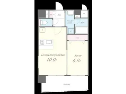 ESPERANZA AZABU エスペランザアザブ(1LDK/11階)の間取り写真