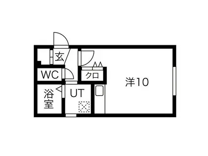 KDMハイツ(ワンルーム/1階)の間取り写真