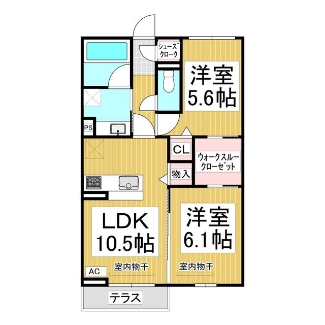 GARDEN蔵(2LDK/1階)の間取り写真