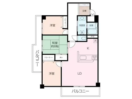 モンテベルテ湘南(3LDK/2階)の間取り写真