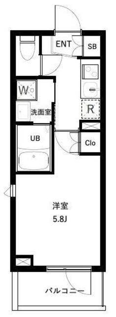 アーバンパーク北戸田(1K/7階)の間取り写真