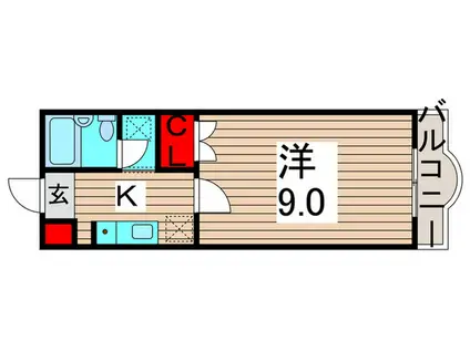 ヴィラファニー(1K/3階)の間取り写真