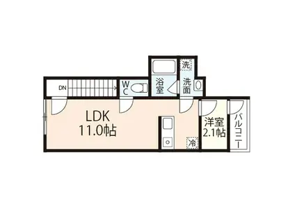 M TERRACE藤垂園 壱番館(1LDK/3階)の間取り写真