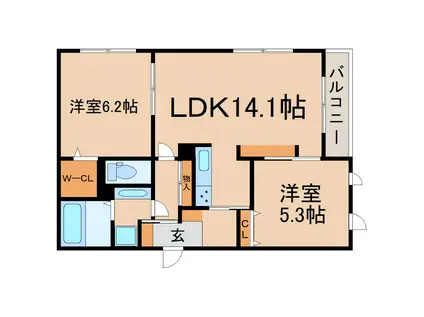 アークコート(2LDK/2階)の間取り写真