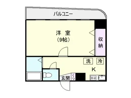 アーバンライフ東邦ビル(1K/4階)の間取り写真