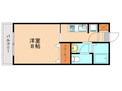 セジュールMS(1K/2階)の間取り写真