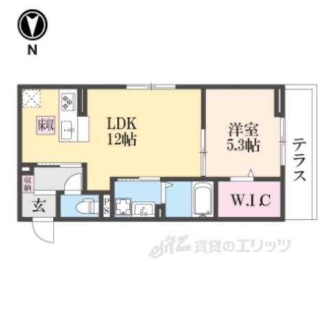ボヌールメゾンKASUGA2(1LDK/1階)の間取り写真