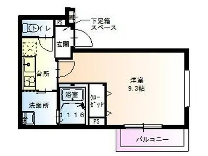 フジパレス杉本町駅西Ⅰ番館(1K/2階)の間取り写真
