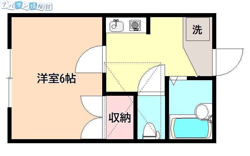 メゾン・ルミナーレ(1K/1階)の間取り写真