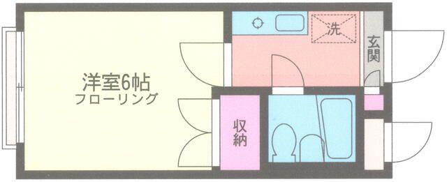 秋本ビル(1K/3階)の間取り写真