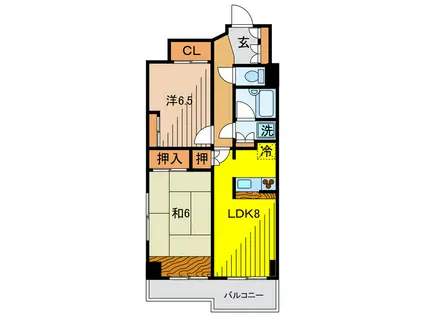 プルミエールF(2LDK/5階)の間取り写真