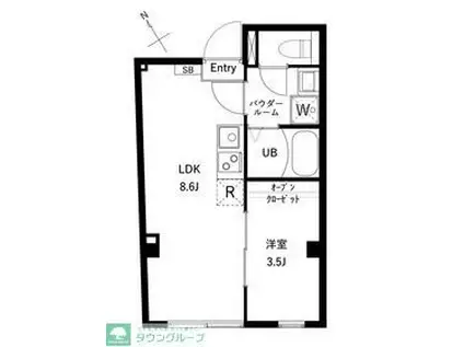 アムレア荻窪(1LDK/4階)の間取り写真