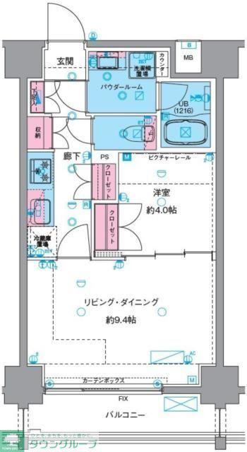 GENOVIA浅草VISKYGARDEN(1LDK/10階)の間取り写真