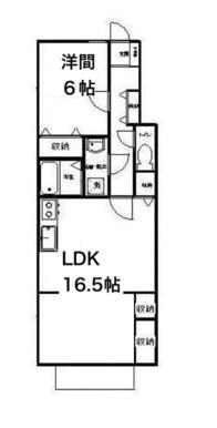 プランドール(1LDK/1階)の間取り写真