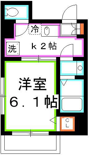 ライトアップ吉祥寺(1K/3階)の間取り写真