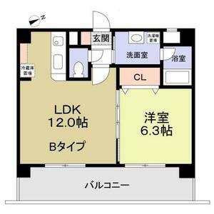 パラッツオアルモーニア(1LDK/3階)の間取り写真