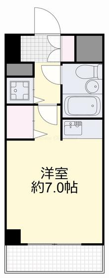 ダイアパレス弓之町(ワンルーム/8階)の間取り写真