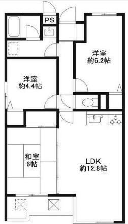 コンフォール野川(3LDK/3階)の間取り写真