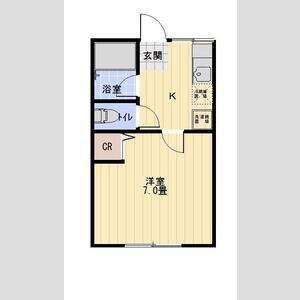 シテイハイム エクセル(1K/1階)の間取り写真