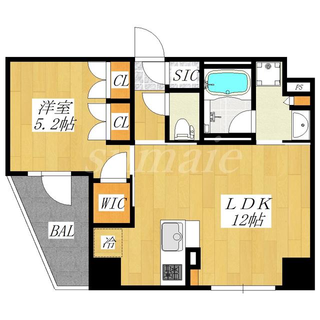 DIPS東十条駅前PREMIUM(1LDK/12階)の間取り写真