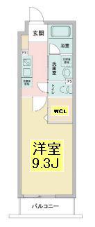 レオ四拾八番館(1K/4階)の間取り写真