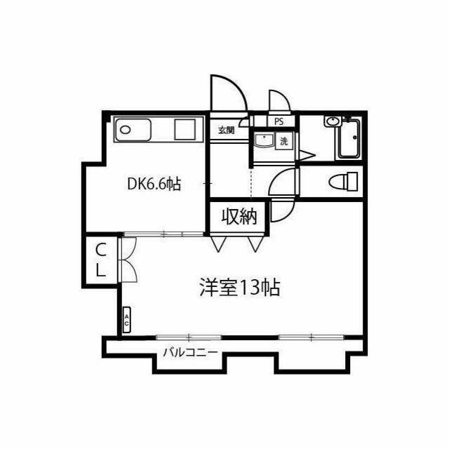 メゾン・ド・アルバ(1DK/1階)の間取り写真