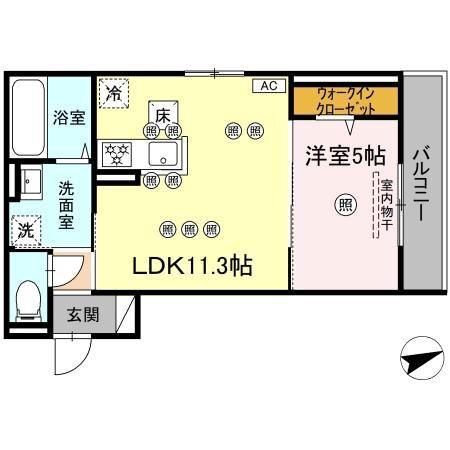 アルタ・レジデ(1LDK/3階)の間取り写真