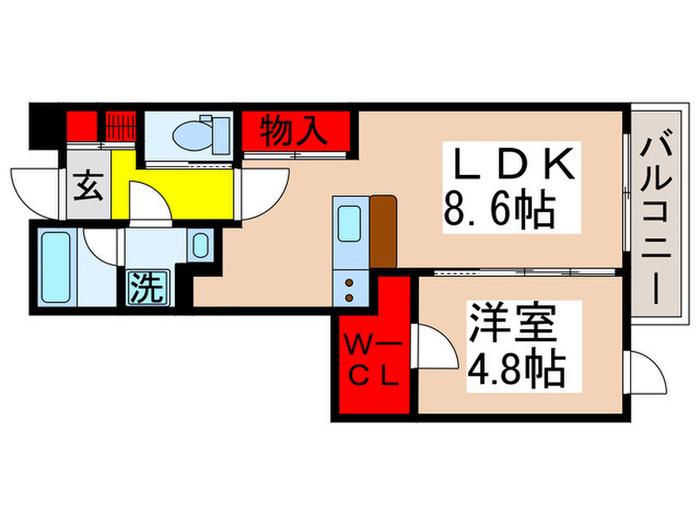 ラグナパーク(1LDK/3階)の間取り写真