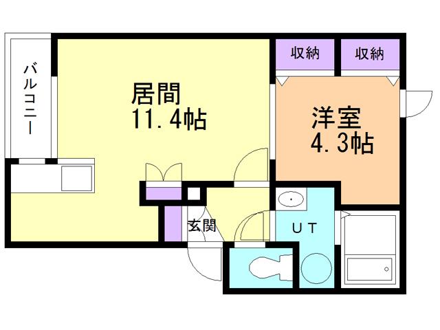 プチメゾン東町(1LDK/2階)の間取り写真