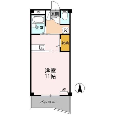 シティパルFUJU(ワンルーム/3階)の間取り写真