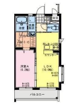 REVEL吉村(1LDK/4階)の間取り写真