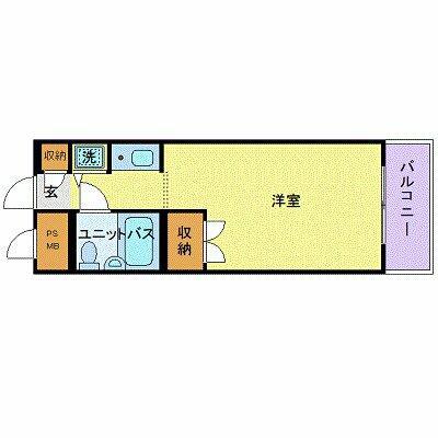 メインステージ下丸子2(ワンルーム/3階)の間取り写真