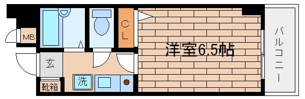 サンハウス本山(1K/2階)の間取り写真