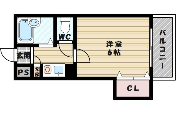 マンション セレーネ(1K/7階)の間取り写真