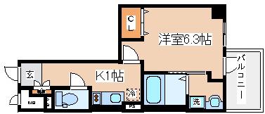 PRIMAVERA KOBE(1K/8階)の間取り写真