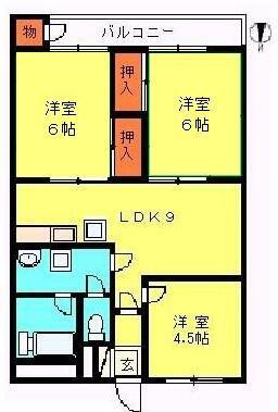 川口青木(3DK/2階)の間取り写真
