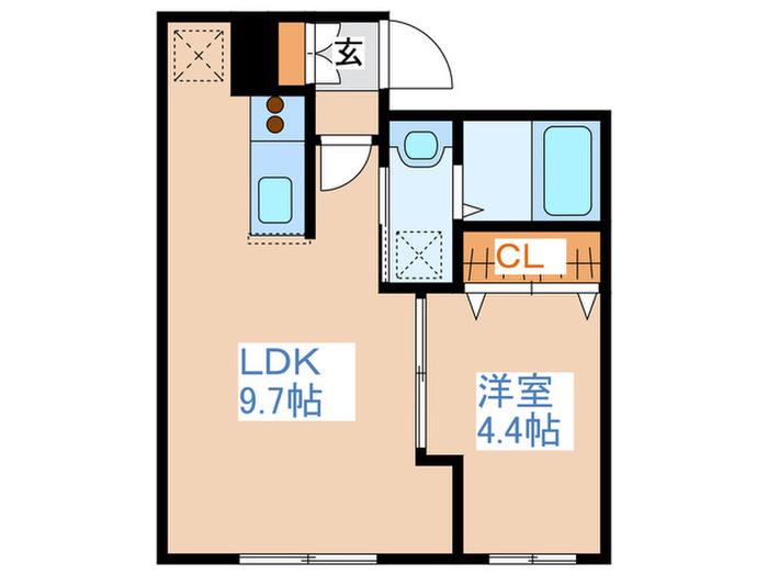 INFINITY南平岸(1LDK/3階)の間取り写真