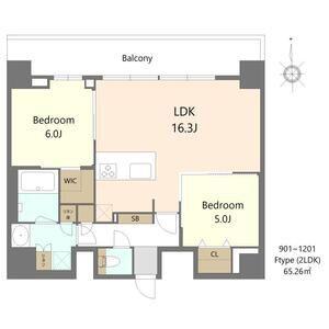 S-RESIDENCE松屋町ASENCE(2LDK/11階)の間取り写真