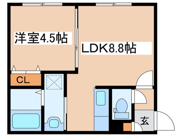 BACHIKOI VER.2(1LDK/3階)の間取り写真