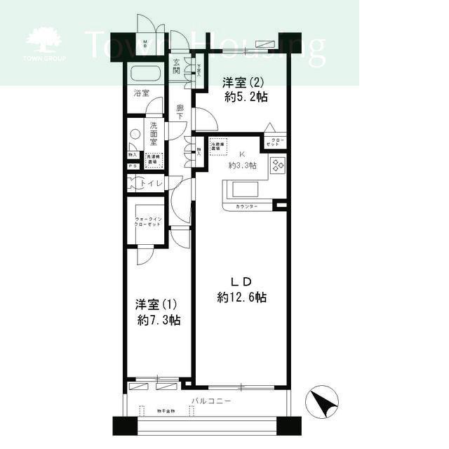 ガーデンアヴェニュー妙典(2LDK/6階)の間取り写真