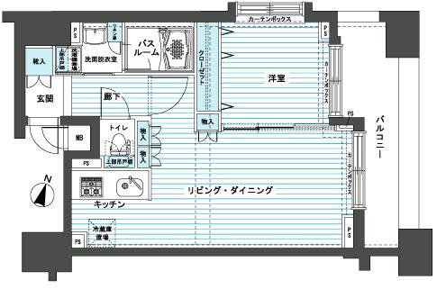 フェニックス代田橋(1LDK/12階)の間取り写真