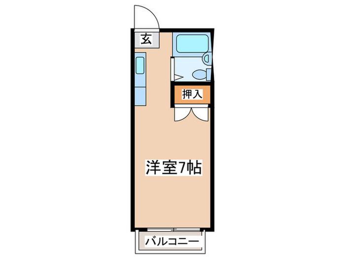 シャトレートキワ(ワンルーム/2階)の間取り写真