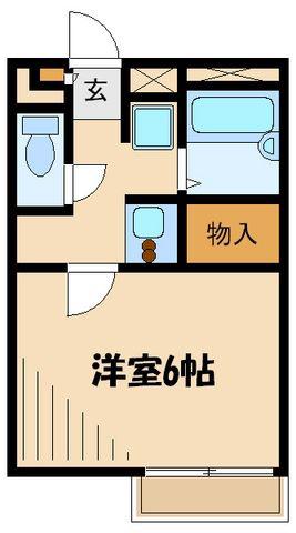 レオパレスガーデンハイツ(1K/2階)の間取り写真
