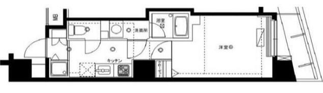 セジョリ浅草ウエスト(1K/5階)の間取り写真