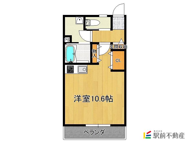 エンブレムV(ワンルーム/1階)の間取り写真