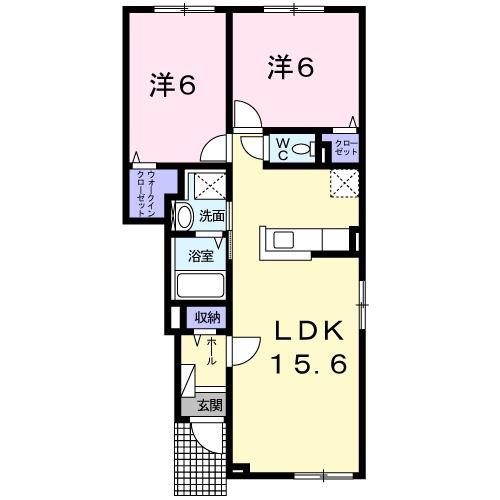 K&MVII(2LDK/1階)の間取り写真