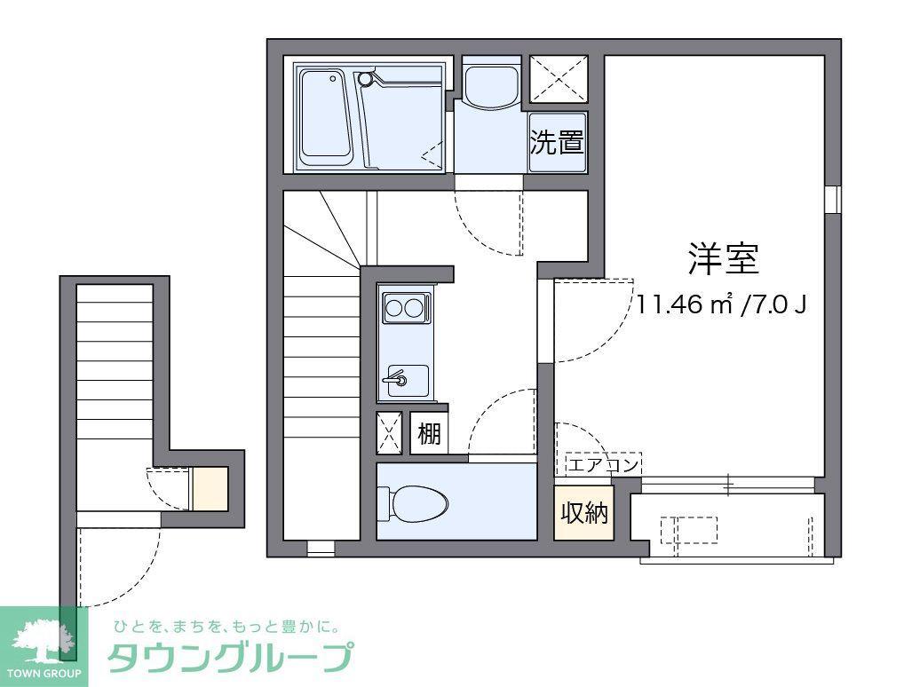レオネクストNK VILLA(1K/2階)の間取り写真