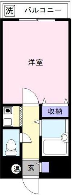 サンシティ箱崎九大前(1K/5階)の間取り写真